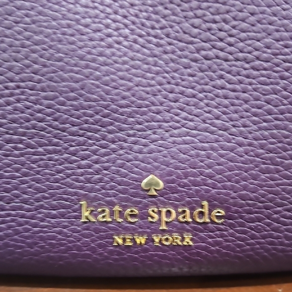 Kate Spade Janie Purple Leather Shoulder Bag - Picture 2 of 10